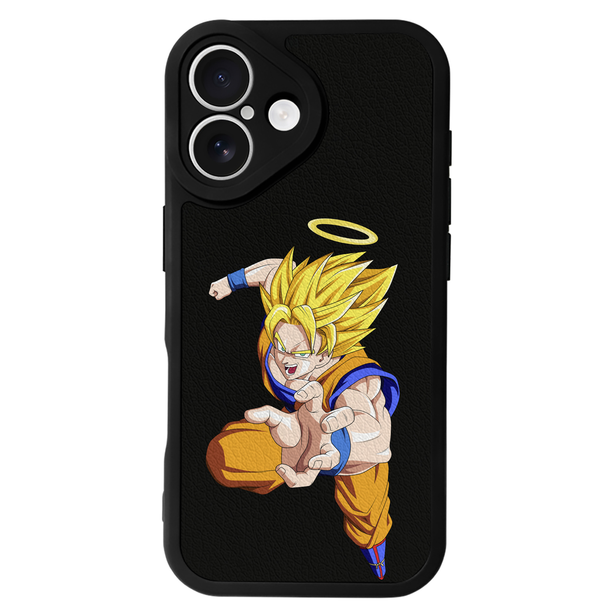 （画像用） ドラゴンボール 孫悟空（そん ごくう）Son Goku カカロット DRAGON BALL Kakarotto 【iPhone 16シリーズ対応】シリコンスマホケース（レザー調） 材質：シリコン